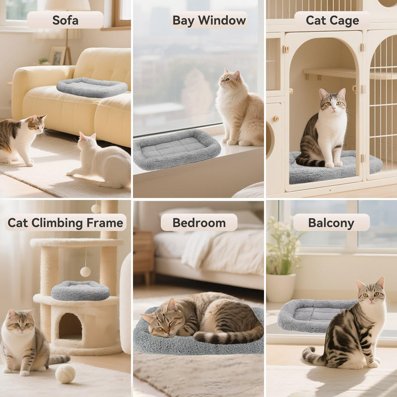 PETLESO Cat Beds Rectangular Small Dog Bed Washable Cosy Soft Pet Cushion Cats Pillow for Pet Basket/Cat Tree/Basket/Carrier, 56cm x 41cm 56 x 41 x -- cm (L x W x H) - PawsPlanet Australia