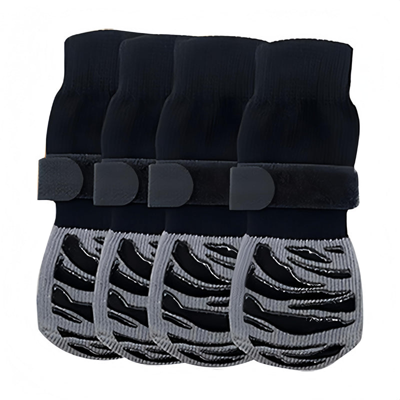 Dog Socks - Non-Slip Paw Protectors for Hardwood Floors | Anti-Slip Traction Socks | Stays On When Twisted | Stops Licking & Scratching (4-Pack) (Stripe, X-Small) Stripe - PawsPlanet Australia