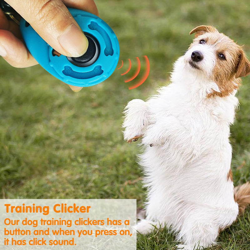 Training Kit - 1 Target Stick, 1 Training Clicker, 1 Whistle - Dog Training Equipment Tools, Cat Toilet Trainer Kit, Agility Training Lure Course For Dogs, Kitten Puppy Behavior Aids Trick (With Bell) - PawsPlanet Australia