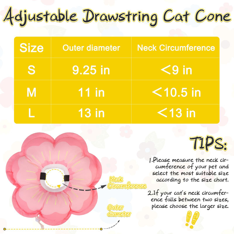 EXPAWLORER Cat Cone Collar Soft, Cat E Collar Recovery After Surgery to Stop Licking, Adjustable Waterproof Cute Neck Elizabethan Pet Kitten Puppy Donut Pillow for Cats Puppy Wound Healing, PinkM Medium Pink