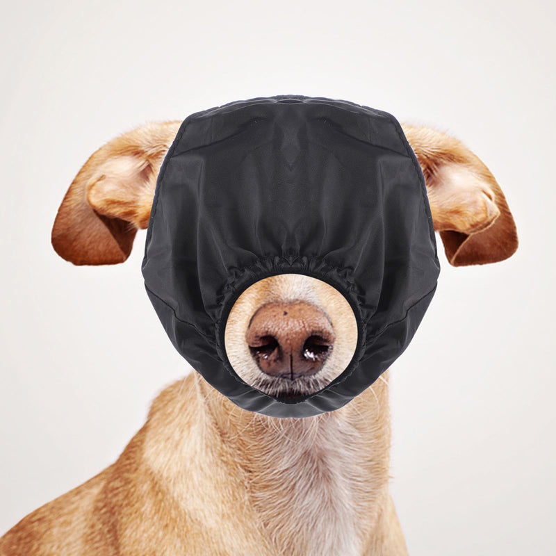 Breathable nylon dog eye mask with flexible design for calming and stress reduction while car travel