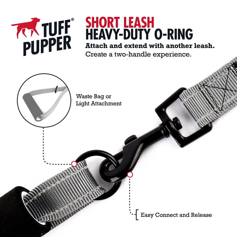 Tuff Pupper Service Dog Leash With Handle for Large Dogs | 12 Inch | Perfect for Service Harness & Training | Traffic Handle With Padding | Short Coupler - PawsPlanet Australia