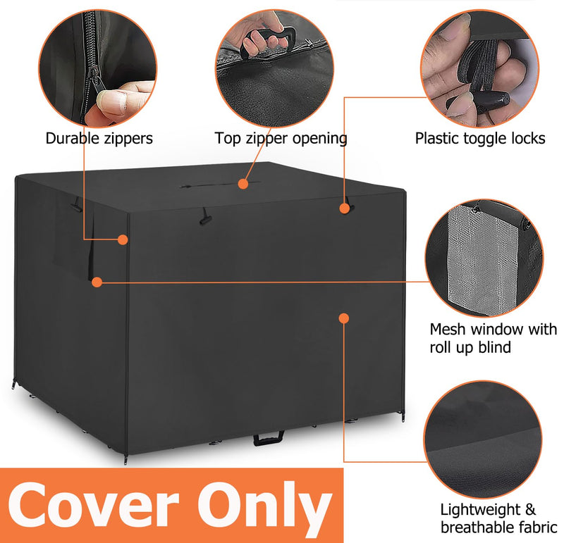 36 Inch Wire Dog Crate Cover,Durable Windproof Privacy Polyester Pet Kennel Covers,Breathable Blackout Cover for 1/2/3 Door Dog Cage. (36" L x 23" W x 25" H,Black) 36" L x23" W x 25" H Black