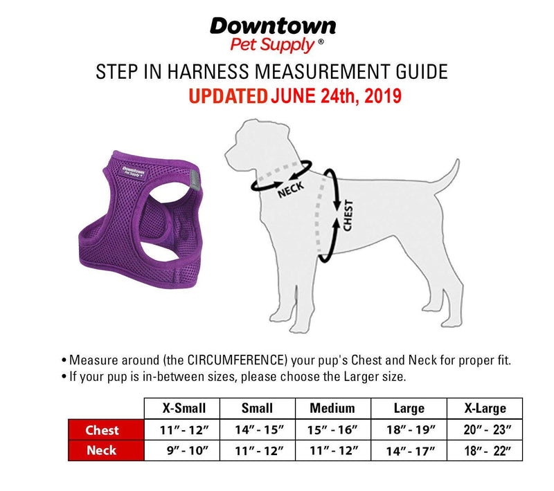 Downtown Pet Supply - Dog Harness for Small, Medium and Large Dogs No-Pull - Step in Dog Harness - Padded Mesh Fabric Dog Vest with Reflective Trim, Velcro and Buckle Straps Pink - PawsPlanet Australia