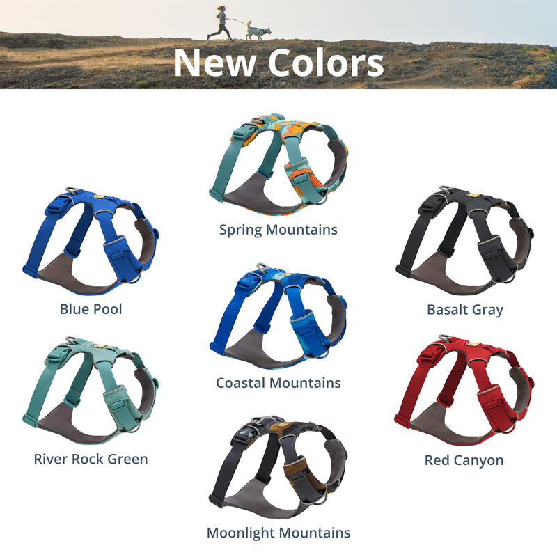 Ruffwear, Front Range Dog Harness, Reflective and Padded, No Pull Harness for Training and Everyday, Spring Mountains, Medium