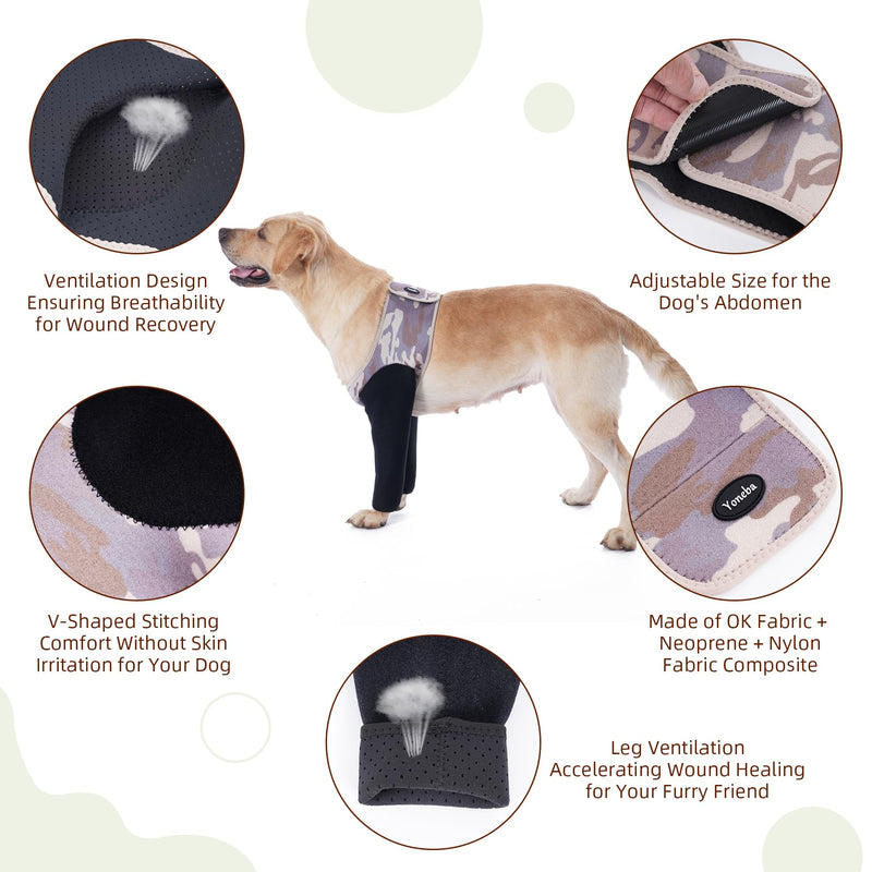 Dog Recovery Sleeve, Dog Recovery Suit, Abrasion Resistant Dog Recovery Sleeve Front Leg, Washable 3mm Thick and Breathable, Pet Wounds Prevent Licking, Bite, Being Wet (XLarge, Both Legs) XLarge - PawsPlanet Australia