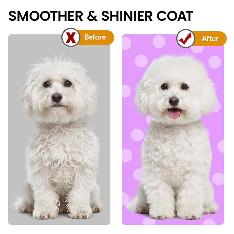 Dog Slicker Brush for Shedding and Grooming, Pet Deshedding Brush with Rounded Tips&Air-Cushion for Dogs & Cats, Undercoat & Dematting Tool for Long/Short Hair Pets