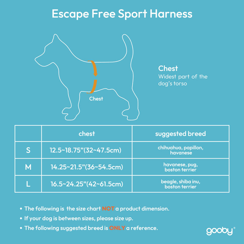Gooby Escape Free Sport Harness - Black, Small - No Choke Step-in Patented Neoprene Dog Harness with Four-Point Adjustment for Small to Medium Dogs Small chest (12.5-18.75") - PawsPlanet Australia