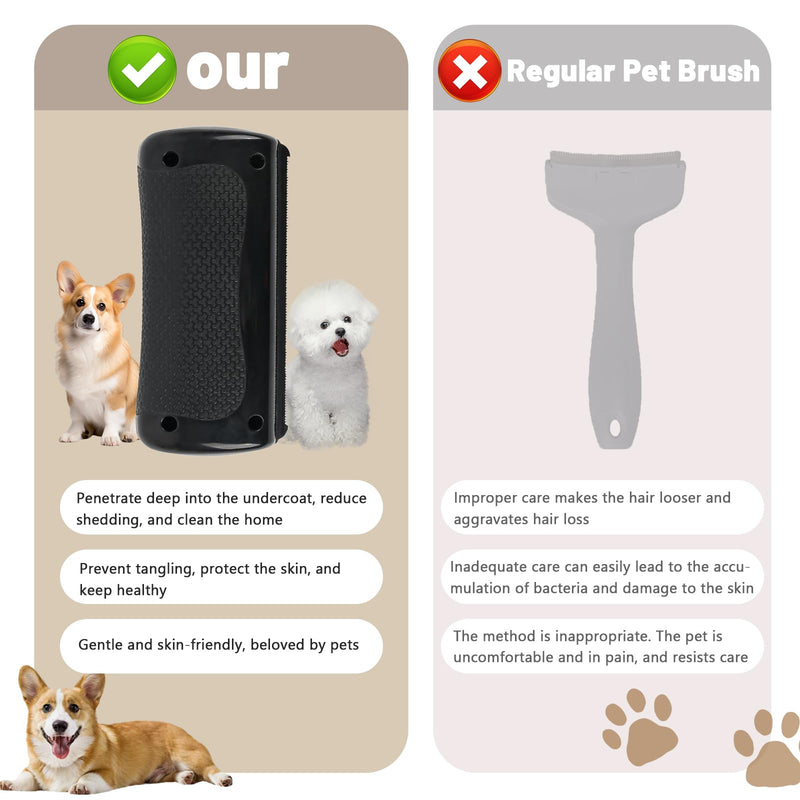 Groompro Deshedding Brush, Deshedding Brush for Pets, Deshedding Dog Brush for Cats, Dogs, Horses, Easy Hair Removal Tool, Ergonomic Dog Groomer for Matted Hair (1) 1 - PawsPlanet Australia
