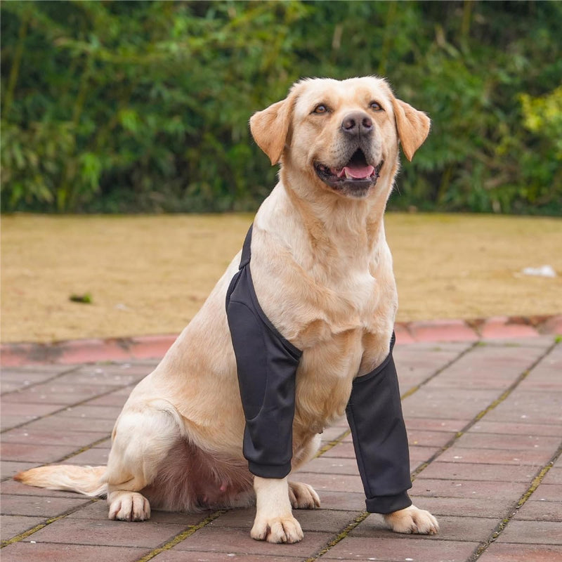 Alide 2PCS Dog Leg Protection, Elbow Brace for Dogs, Recovery Sleeve for Front Legs with Mesh Elbow Pads, XL for Medium and Large Dogs