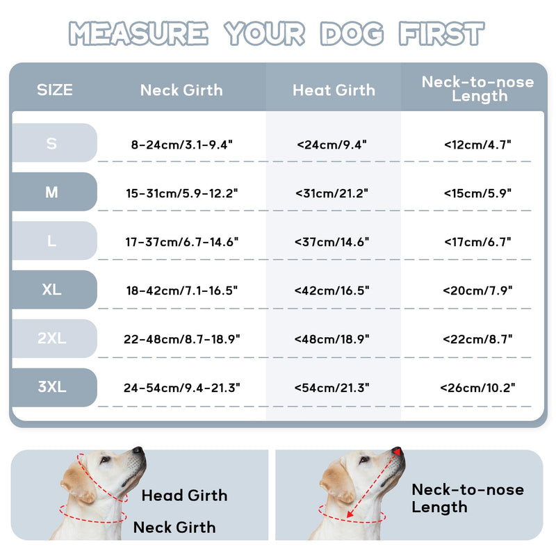 Dog Recovery Collar for Neck & Upper Body Wounds, Soft Donut Elizabethan Collar Alternative, Waterproof Dog Neck Protection with Drawstring, Comfortable Post-Surgery Collar, Dusty Blue XXL