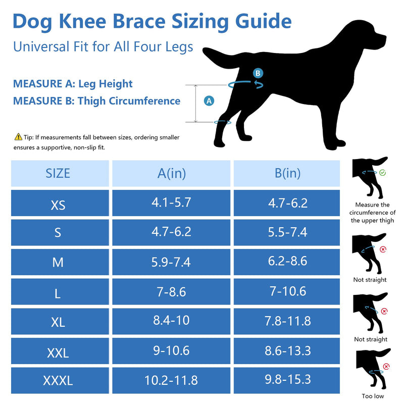 Dog Knee Brace for Torn Acl Hind Leg - Adjustable Stabilizing Support for Ccl Injury, Luxating Patella, Hind Leg Pain & Arthritis - Rear Leg Limp Support