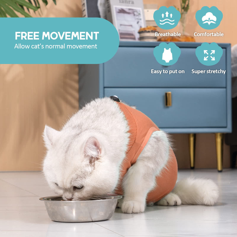 Avont Cat Recovery Suit Bundle with Cat Cone Collar Soft - PawsPlanet Australia