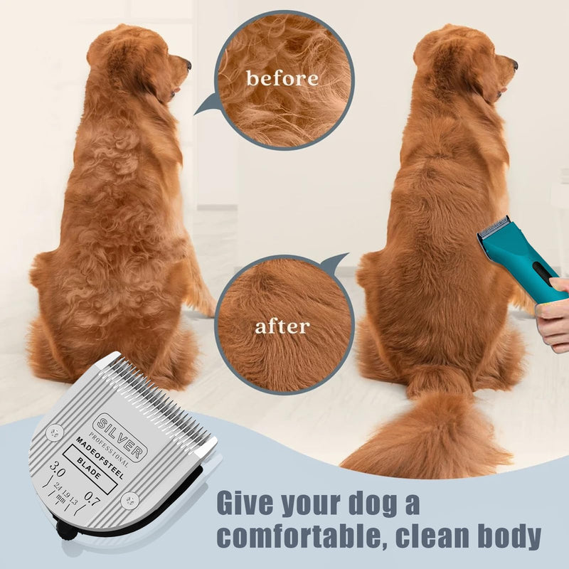 3PCS 5 in 1 Replacement Blades Compatible with Wahl Bravura Clipper Chromado，Creativa，Figura Dog Clippers for Dogs Grooming (5in1/3Pack) Gold-3 - PawsPlanet Australia