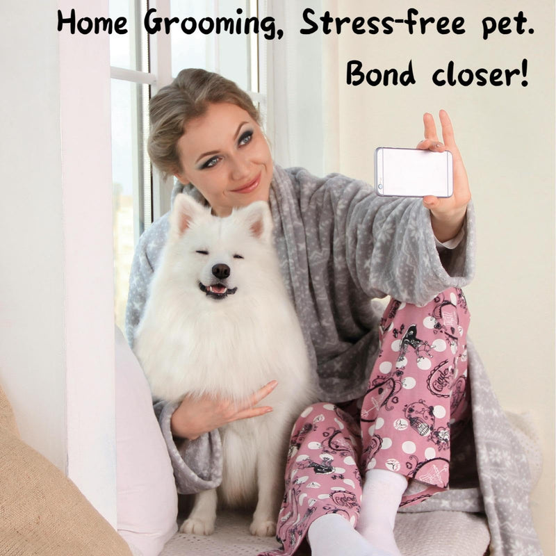 Dog Nail Trimmer Grinder Grooming Kit Paw Clippers Electric Thick Hair Shavers Professional Toenail Scissors Set 4 in 1 Cordless Drill Shedding Curved for Pet Cat Dog Puppy Feet Face at Home