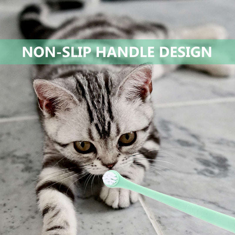 Hemobllo 6pcs√ºcke Partial Wear√ºf Cat Puppy Toothbrushes with Ergonomic Non-Slip Handle Soft Bristles for Effective Dental Care for Small Dogs and Cats for√ºr