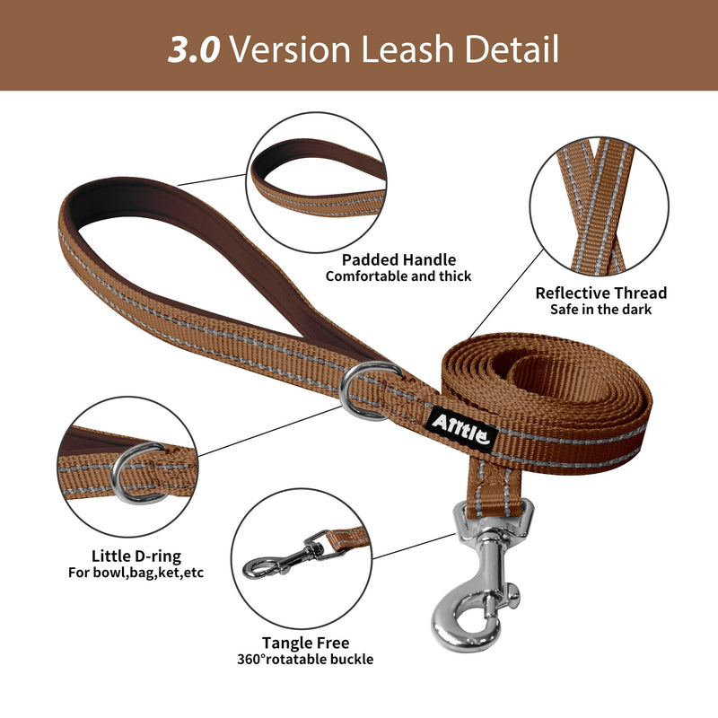 AIITLE Step in Dog Harness and Leash Set - Summer No Pull Escape Proof Vest Harnesses with Soft Mesh and Reflective Bands, Adjustable Pet Outdoor Harnesses for Small and Medium Dogs Beige M M(Chest: 16 - 18") Beige-Brown - PawsPlanet Australia