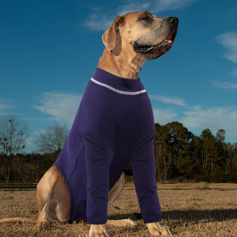 ROZKITCH Dog Surgery Recovery Sleeve for Front Legs, Anti-Lick Wound Protector with Zipper, Dog Elbow Brace for Joint Care, ACL/CCL Sprain, Arthritis, Post-Op Suit, Cone Collar Alternative Blue 2XL 2XL(Chest: 32.2"; Back:21.2") - PawsPlanet Australia