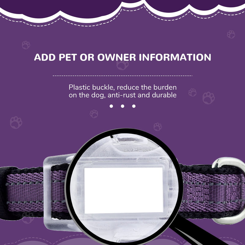 Reflective Dog Harness Collar Leash Set, Step-in Dog Harness for Large Dogs No Pull, Easy to Put in&Take Off, Adjustable Dog Harness Collar Leash Set for Large Dogs, Purple 3 Combos-Purple L:24" to 36"-in chest - PawsPlanet Australia