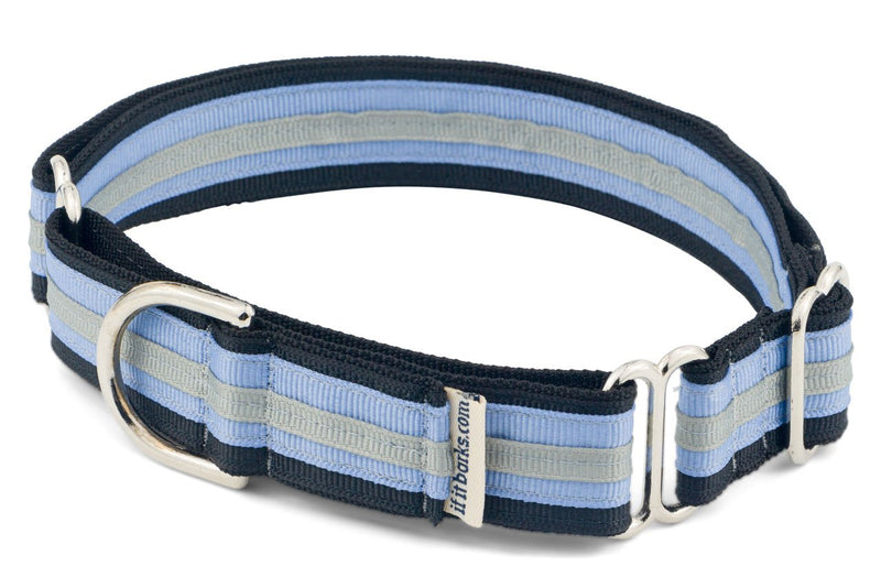 If It Barks 1" Martingale Collar for Dogs, Adjustable Nylon, USA Made, Medium, Black Ice Medium (15"-22") - PawsPlanet Australia