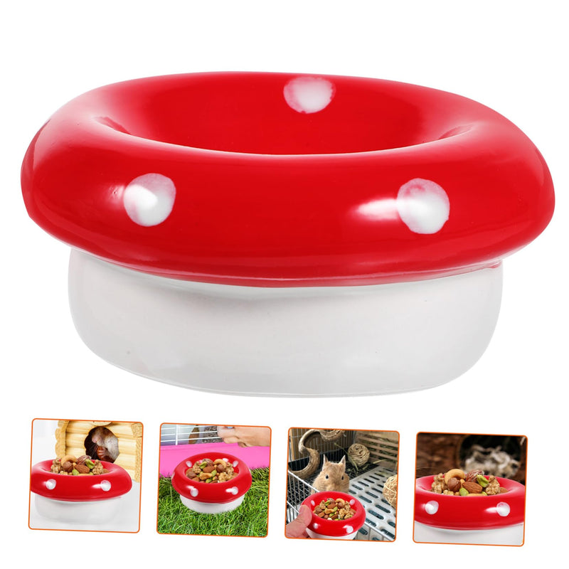 Hamster Ceramic Bowl Hamster Bowl Hamster Food Bowl Mushroom Kitten Food Bowl Guinea Pig Food Bowl Rat Bowl Ceramics Water Bowl Feeding Tray Hideout House Porcelain Nest - PawsPlanet Australia