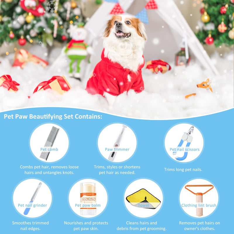 Dog Paw Trimmer with LED, Paw Trimmer for Dogs, Dog Grooming Kit, Dog Hair Trimmer, Dog Clippers with Double Blades, Low Noise, Waterproof, Rechargeable, for Paws, Ears, Face, Rump - PawsPlanet Australia
