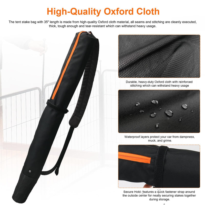 32 Inch Stake Bag Dog Playpen Stakes Storage Bag with Carrying Strap, Dog Playpen Accessories for Storing Stakes and Carrying While Camping Fits Most Dogs Pen Brands - PawsPlanet Australia