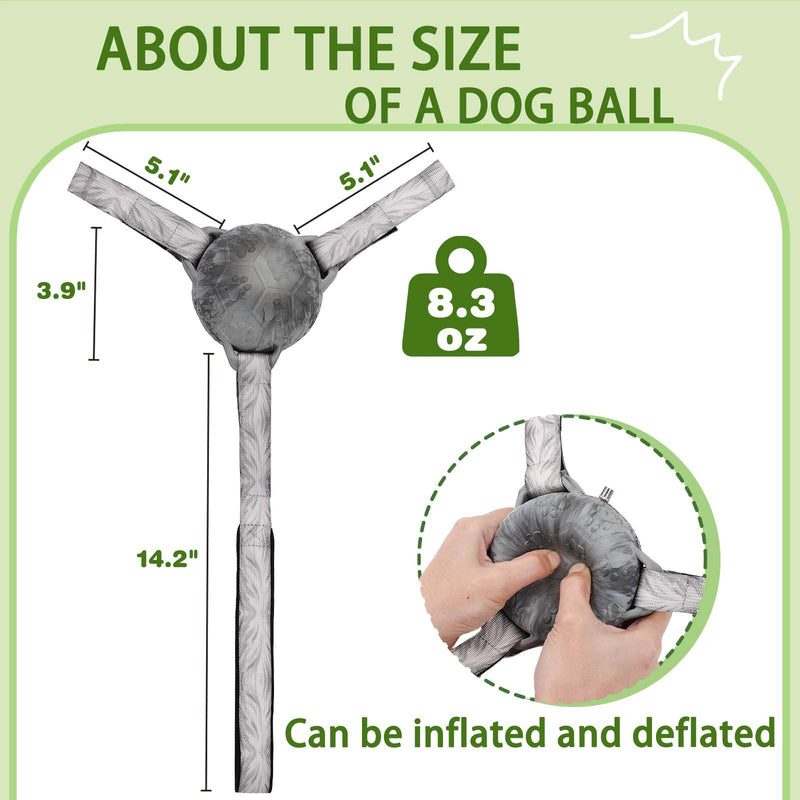 Dog Toy Ball with Replaceable Straps, 3.7" Great Dog Tug Ball on Rope for Large Dogs, Durable Dog Training Toys for Heavy Chewer, Dog Water Toy for Small to Large All Dog Breeds - PawsPlanet Australia