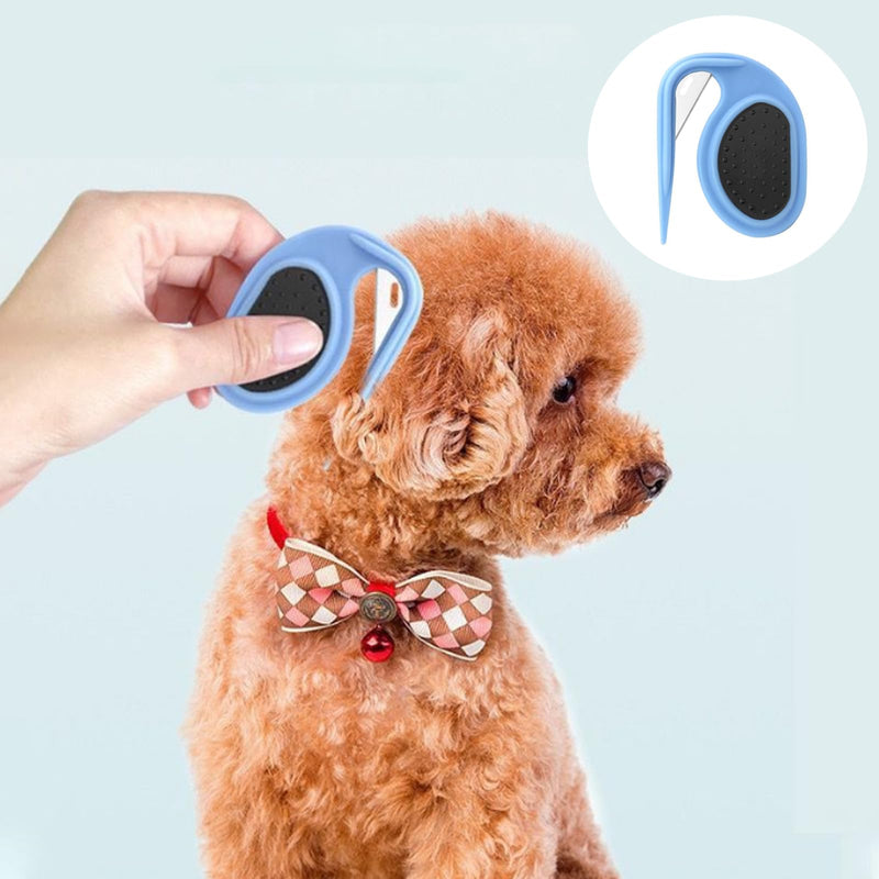 2 PCS Pet Grooming Tool Professional Dematting Comb Dog Detangler Brush Hair Grooming Tool Dog Undercoat Rake Grooming Rake for Grooming - Cuts Through Matts & Tangles with Ease(Blue、Green） - PawsPlanet Australia