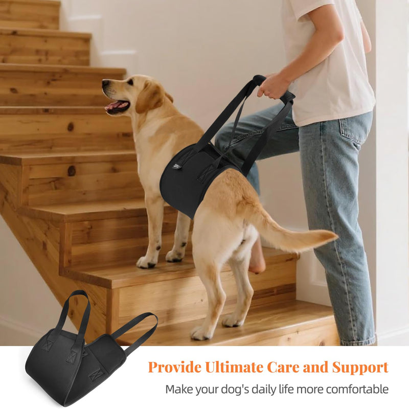 Dog Lift Harness, Heavy Duty Support Sling for Disabled & Injured Pets, Lifting Aid with Padded Handles, Post-Surgery Mobility Assistance for Dogs Small S - PawsPlanet Australia