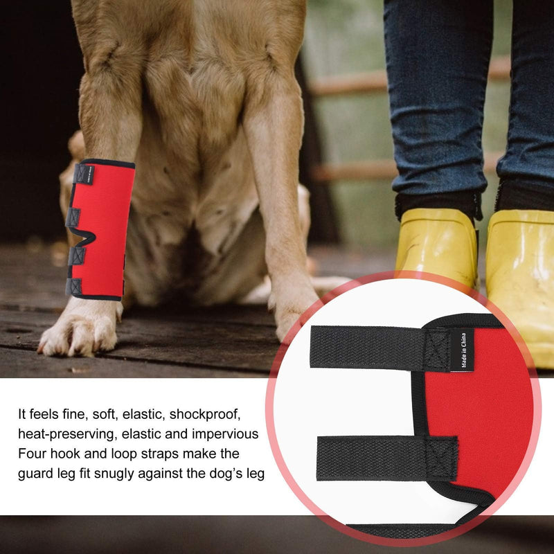 Bandage for dogs, joint bandage, ankle protection, pet protection bandage for dog hind leg and front leg S Red