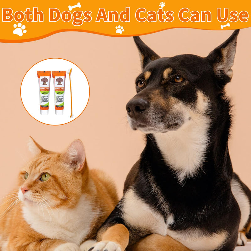 200g Dog Dental Care Set, Dog Toothpaste, Dog Toothbrush, Dental Care Product, Removes Plaque and Bad Breath