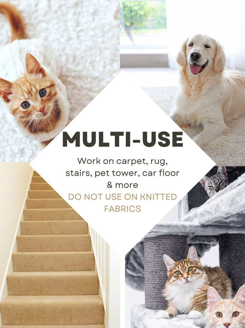Pet Hair Remover for Carpets, Adjustable Long Handle Carpet Rake for Dog Cat Hair Removal, Powerful Carpet Hair Removal Broom, Reusable Large Fur Scraper Tool - PawsPlanet Australia