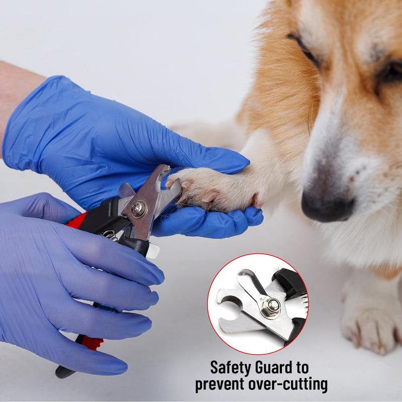 Pet Hair Remover Glove - 4-in-1 Grooming Kit with Hair Removal Glove, Nail Clippers, Comb & File - Dog & Cat Grooming Tools for Furniture, Clothes & Fur” - PawsPlanet Australia