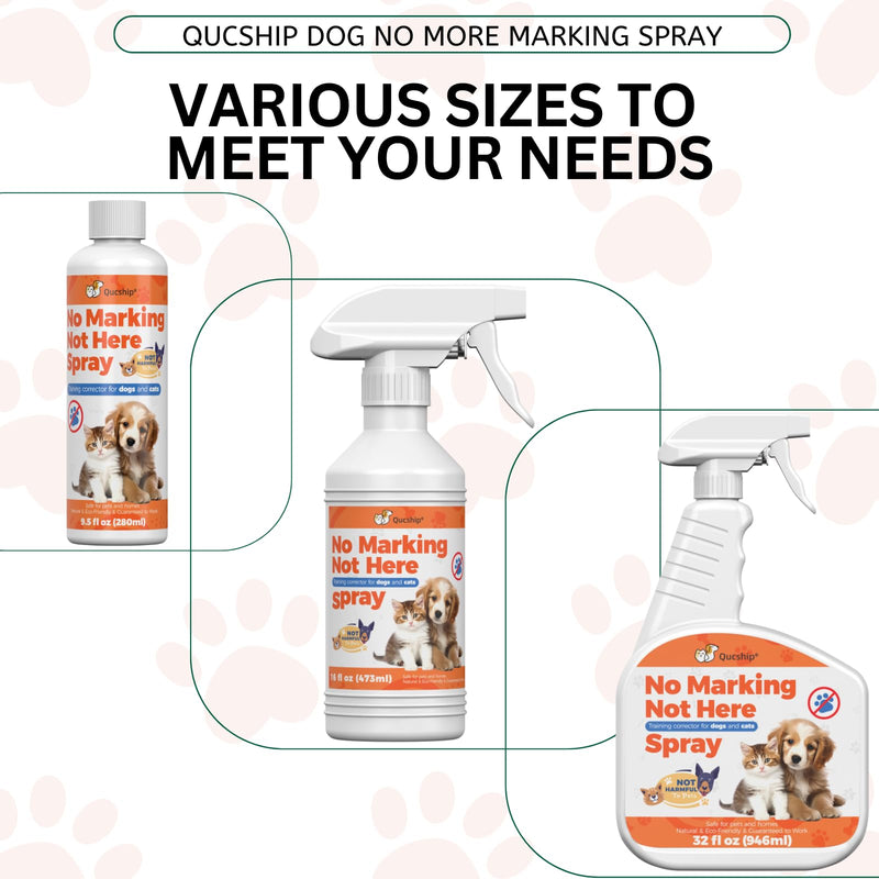 Qucship 16oz Effective Dog Stay Away Spray for Training – Psafe Pet Training Aid to Stop Inappropriate Peeing - Stop Dog Urinating in House with No More Peeing in House - PawsPlanet Australia
