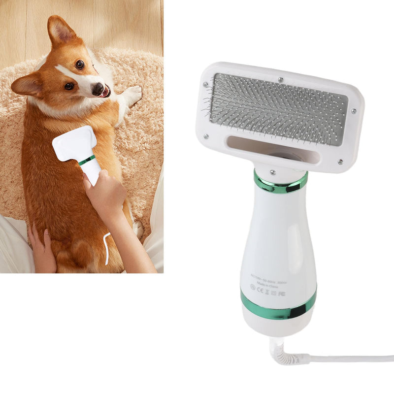 Pet Hair Dryer Blower, 2 in 1 Dog Hair Dryer Brush Adjustable Air Speed Pet Blow Dryer Lightweight Dog Blower Dryer Brush Fast Drying Dog Grooming Kit for Dogs - PawsPlanet Australia