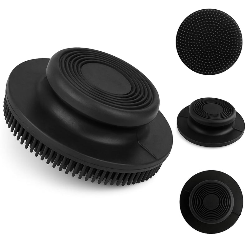 LBH MARKET Horse Face Grooming Brush – Soft Rubber Curry Comb for Gentle Muzzle & Ear Care – 3″ Compact Brush for Sensitive Horse Face & Head Areas