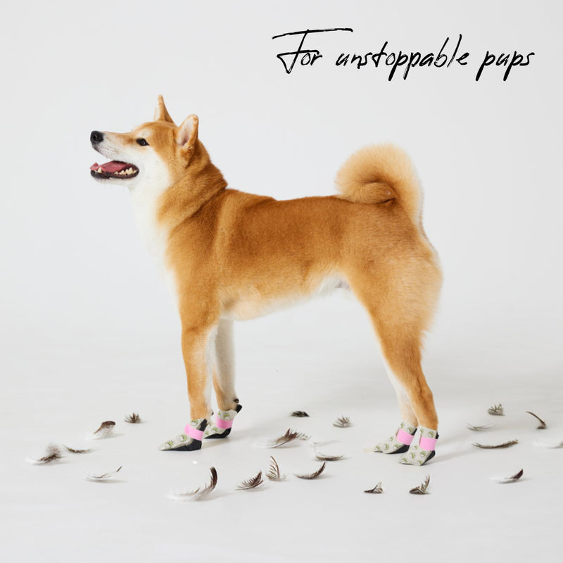 WICKEDPUP Unstoppable Booties for Dogs & Cats, 32 Count, Size 2 | Disposable Dog Boots & Paw Protectors | Breathable Puppy Shoes to Prevent Licking Paws (Size 2: Paw Width 1.25~1.5 inches)