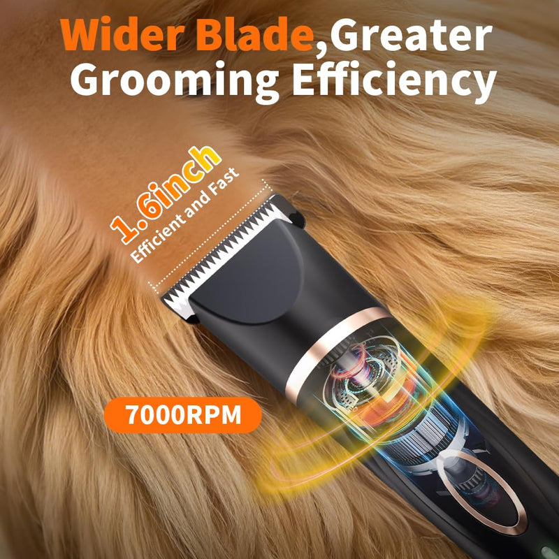Dog Clippers Grooming Kit with Paw Trimmer, 3 in 1 Low Noise Electric Rechargeable Cordless Pet Shaver with Nail Grinder Dog Hair Trimmer for Dogs Cats and Other Pets - PawsPlanet Australia