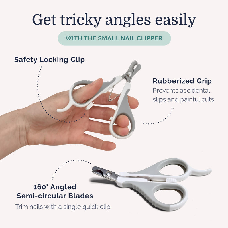 Hepper Cat Nail Clipper Kit - Small and Large Sharp Cat Claw Clippers with Added Nail File and Storage Pouch - Cat Nail Clippers with Safety Guard and Lock - Professional Cat Manicure … Blue - PawsPlanet Australia