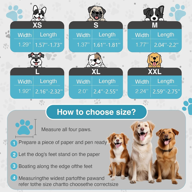 Dog Shoes for Hot Pavement & Snow - Waterproof, Non-Slip Dog Booties with Adjustable Straps. Breathable & Easy-Clean Paw Protectors, Easy ON/Off for Beach, Hiking All Seasons (Black, XS) Black - PawsPlanet Australia