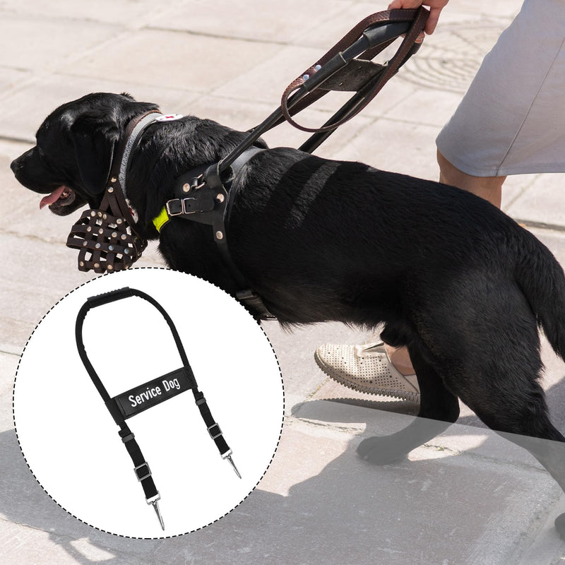 Adjustable Service Dog Handles, Guide Dog Bridge Leash for Service Dog Vest Harness Dog Gear Dog Accessories (12-20 Inch) - PawsPlanet Australia
