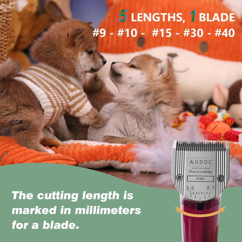 AUDOC Animal 5-in-1 Adjustable Fine Blade Cut Length 0.7-3mm,Compatible with Wahl/Moser Arco,Bravura,Chromado,Creativa,Figura and Motion (1 Pack) 1 Pack - PawsPlanet Australia