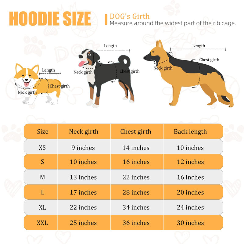 Dog Hoodie Security Dog Sweater Soft Brushed Fleece Dog Clothes Dog Hoodie Sweatshirt with Pocket Dog Sweaters for Large Dogs(L), Black