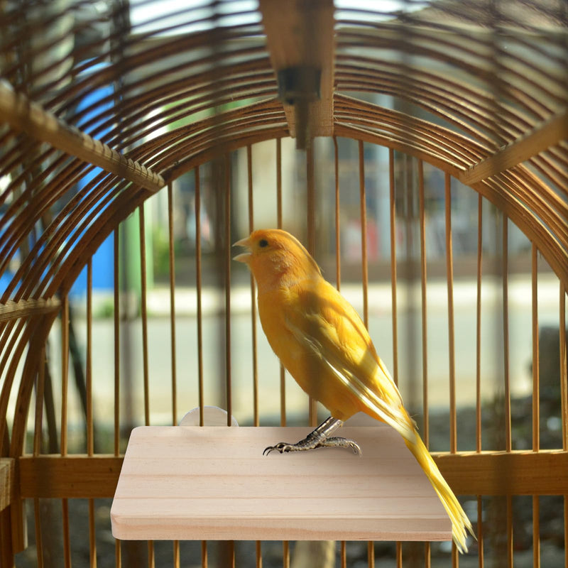 2PCS Bird Perch Platform Flat, 5.9 × 3.14 Inches Bird Cage Platform Birds Perch Stand Platforms Rectangle Stand Perches Shelf with Stainless Steel Washers for Cockatiel Rat Hamster Guinea Pig Conure - PawsPlanet Australia
