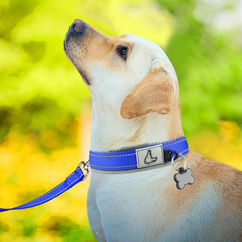 Joytale Dog Harness (Chest: 15-34"), Dog Collar and 6FT x 1" Wide Dog Leash Set, Reflective Neoprene Padded Collar and Leash, and Adjustable Soft Harness with Handle for Dogs - PawsPlanet Australia