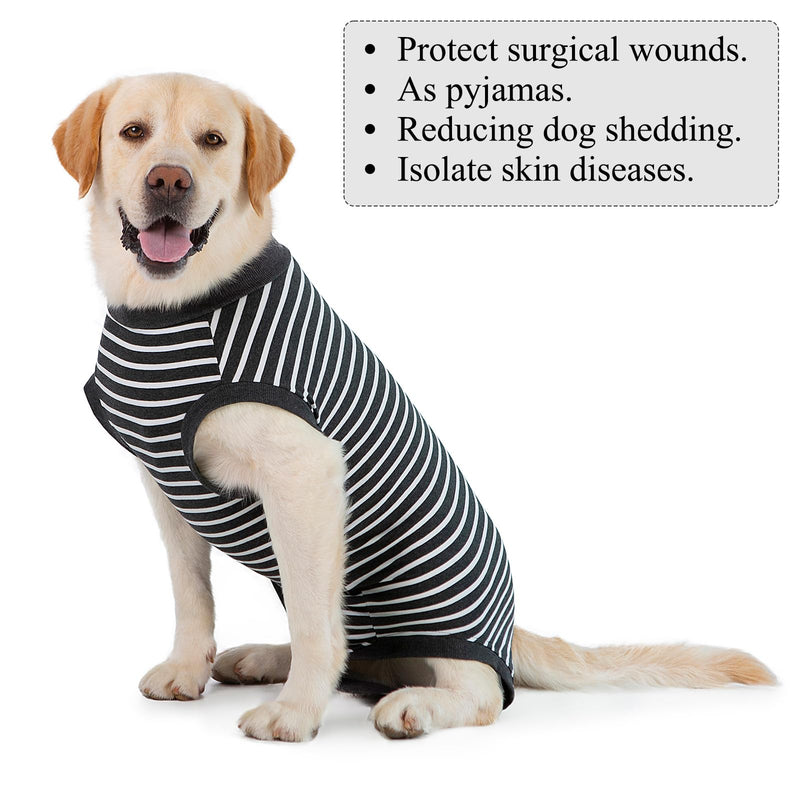 Recovery Suit Dog Surgical Suit for Female Dogs Spay Suit Post Op Dog Body Suit After Surgery Double Layered Belly for Dog Operation Recovery Dog Medical Vest Post Surgery Dog Onesie Pet Shirt 2XL Grey
