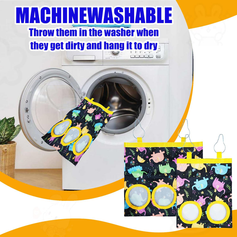 2 Pcs Rabbit Hay Feeder Bag, Hanging Hay Feeder for Small Pets - Guinea Pigs, Rabbits, Chinchillas, Hamsters - Washable Bunny Hay Bag with 2&3-Hole Design (Elephant) elephant - PawsPlanet Australia