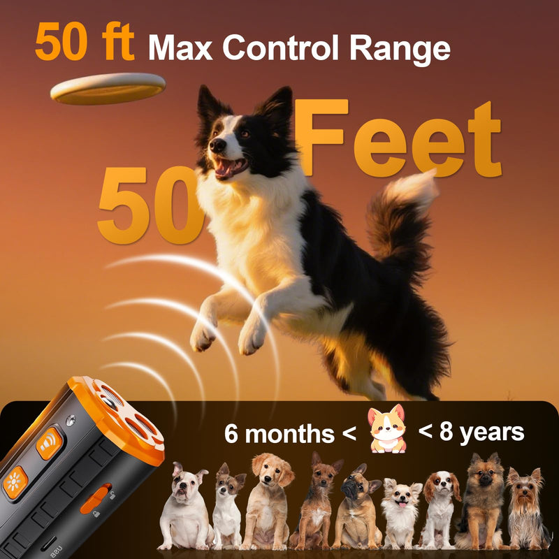 Dog Bark Deterrent Device, Bark Shield with 3X Ultrasonic to Stop Own or Neighbor's Dog, Safe, Rechargeable, Portable Safe for Dogs Training Indoor Outdoor - PawsPlanet Australia