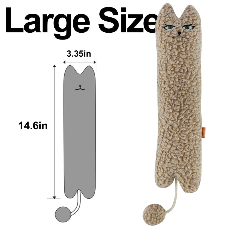 Catnip Matatabi Pillow for Cats & Kittens,Cat Toy for Indoor Cats, Large Size Cat Pillow (Beige)… BEIGE CAT - PawsPlanet Australia